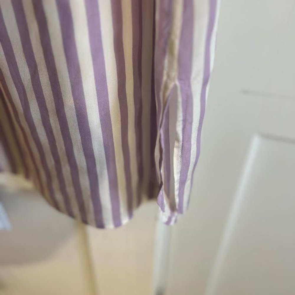 New Balance Heidi Klum Collection Eggshell and Lilac 100% Silk Dress - Size XL - Picture 8 of 8